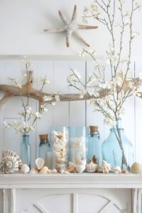 ของแต่งบ้านแนวทะเล: Shell, Driftwood, Ocean Blue